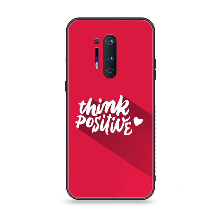 OnePlus 8 Pro - Think Positive Design - Premium Metal Printed soft Bumper Shock Proof Case