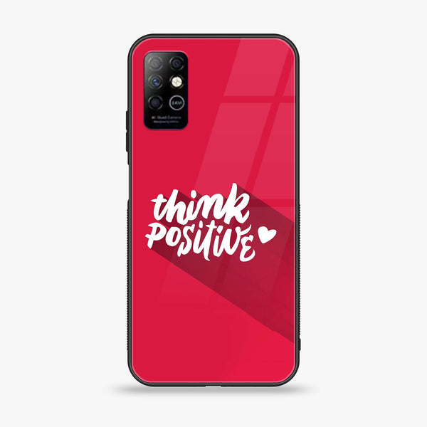 Infinix Note 8 - Think Positive Design - Premium Printed Glass soft Bumper Shock Proof Case
