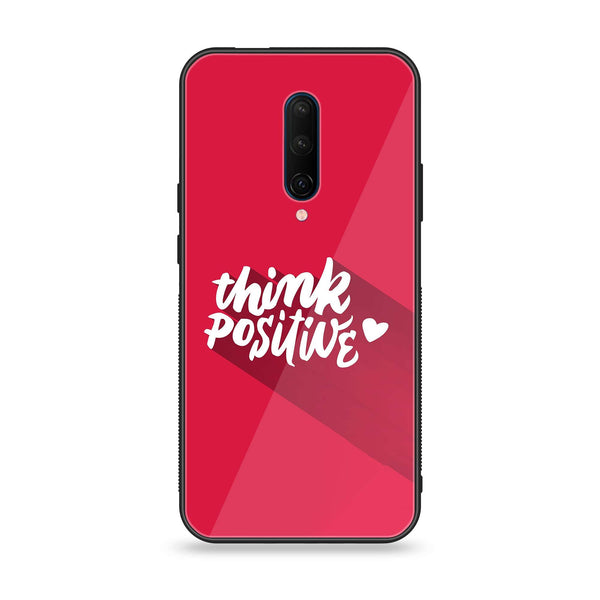 OnePlus 7 Pro - Think Positive Design - Premium Printed Glass soft Bumper Shock Proof Case