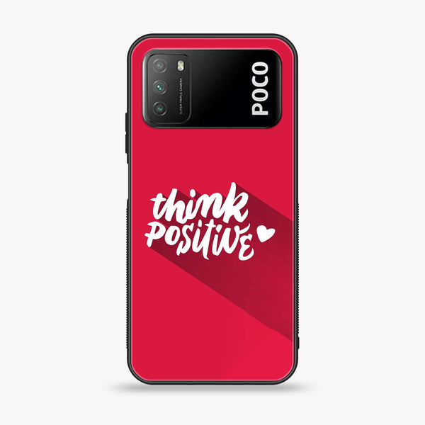Xiaomi Poco M3 - Think Positive Design - Premium Printed Glass soft Bumper Shock Proof Case