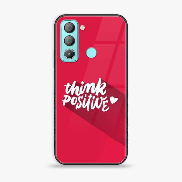 Tecno POP 5 LTE - Think Positive Design - Premium Printed Glass soft Bumper Shock Proof Case
