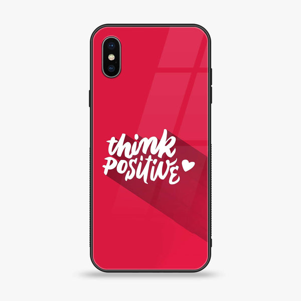 iPhone X/XS - Think Positive Design - Premium Printed Glass soft Bumper shock Proof Case