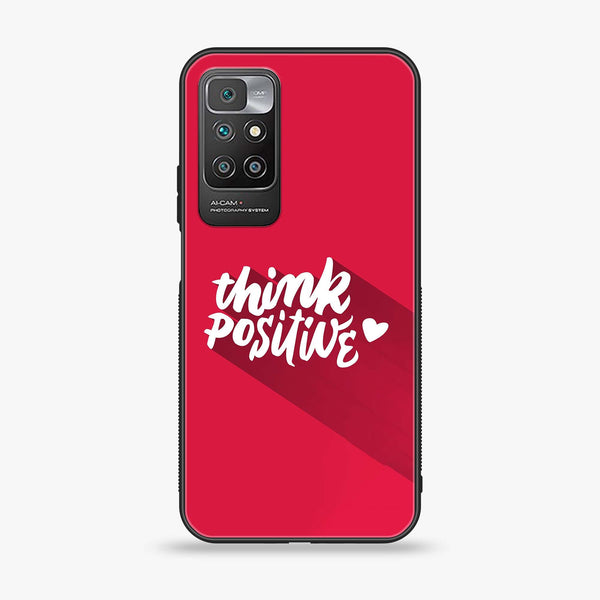Xiaomi Redmi 10 - Think Positive Design - Premium Printed Glass soft Bumper Shock Proof Case