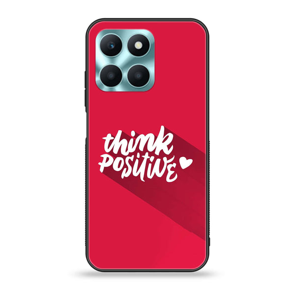 Honor X6a - Think Positive Design - Premium Printed Glass soft Bumper Shock Proof Case