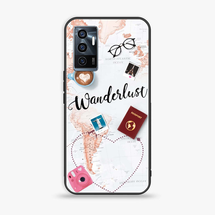 Vivo V23e - World Journey - Premium Printed Glass soft Bumper Shock Proof Case