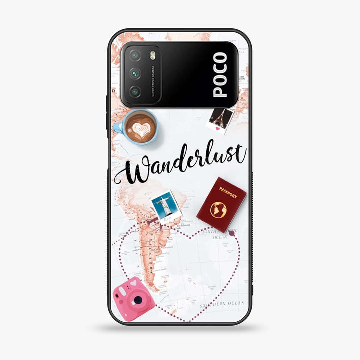 Xiaomi Poco M3 - World Journey - Premium Printed Glass soft Bumper Shock Proof Case