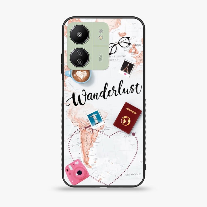 Xiaomi Redmi 13C - World Journey - Premium Printed Glass soft Bumper Shock Proof Case CS-15455