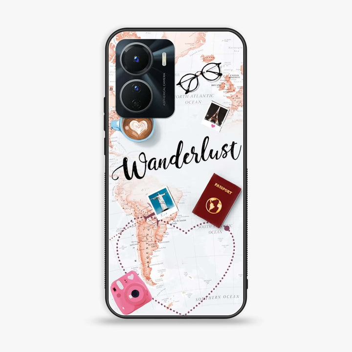 Vivo Y16 - World Journey - Premium Printed Glass soft Bumper Shock Proof Case