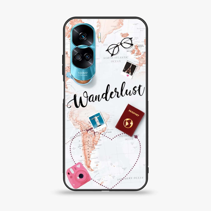 Honor 90 Lite - World Journey - Premium Printed Glass soft Bumper Shock Proof Case