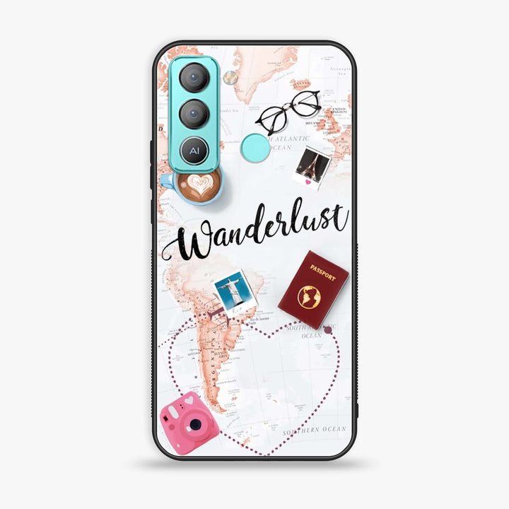 Tecno POP 5 LTE - World Journey - Premium Printed Glass soft Bumper Shock Proof Case CS-13527