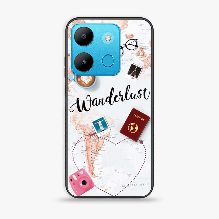 Infinix Smart 7 - World Journey - Premium Printed Glass soft Bumper Shock Proof Case