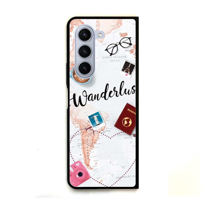 Galaxy Z Fold 5 - World Journey - Premium Metal Printed soft Bumper shock Proof Case