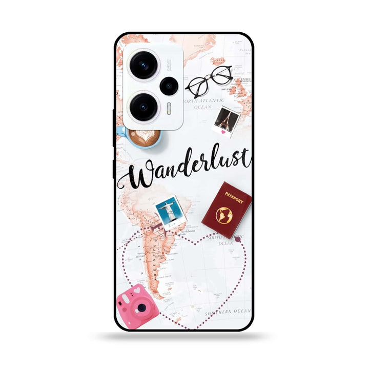 Xiaomi Poco F5 - World Journey - Premium Printed Glass soft Bumper Shock Proof Case
