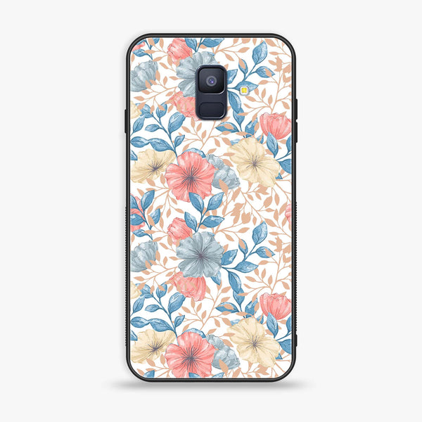 Samsung Galaxy A6 (2018) - Seamless Flower - Premium Printed Glass soft Bumper Shock Proof Case