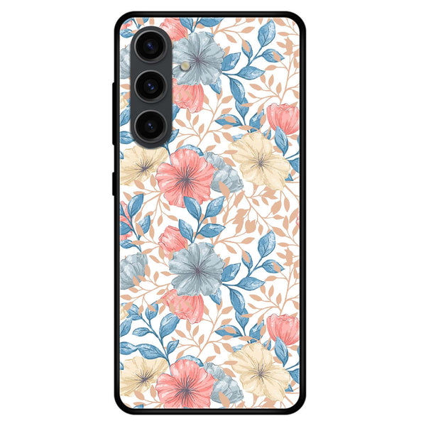 Samsung Galaxy S24 Plus - Seamless Flower - Premium Metal Printed soft Bumper shock Proof Case CS-9429