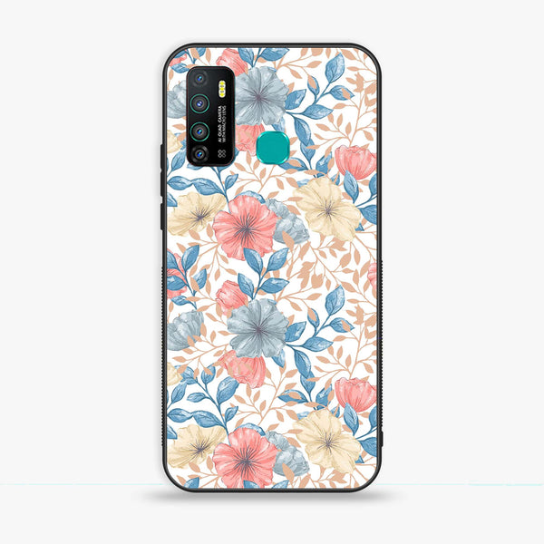 Infinix Hot 9 - Seamless Flower - Premium Metal Printed soft Bumper shock Proof Case