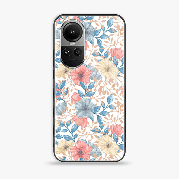 Oppo Reno10 Pro - Seamless Flower - Premium Printed Glass soft Bumper Shock Proof Case