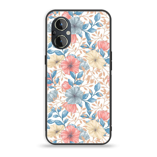 OnePlus Nord N20 5G - Seamless Flower - Premium Metal Printed soft Bumper Shock Proof Case CS-11580
