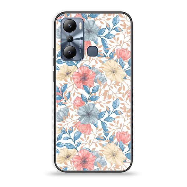 Infinix Hot 20i - Seamless Flower - Premium Metal Printed soft Bumper shock Proof Case