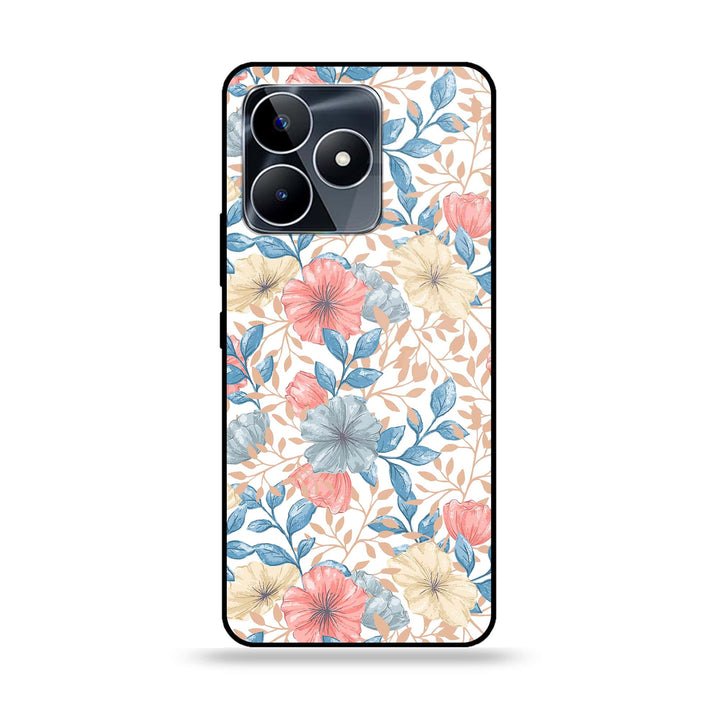 Realme C53 / C51 / Note 50  - Seamless Flower - Premium Metal Printed soft Bumper shock Proof Case CS-31062