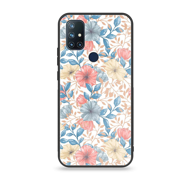 OnePlus Nord N10 - Seamless Flower - Premium Printed Glass soft Bumper Shock Proof Case