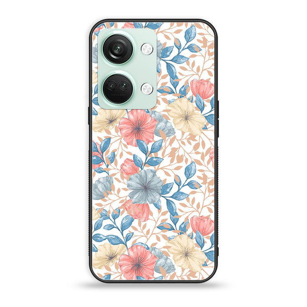 OnePlus Nord 3 5G - Seamless Flower - Premium Printed Glass soft Bumper shock Proof Case