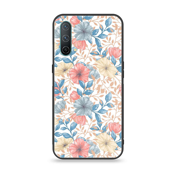 OnePlus Nord CE 5G - Seamless Flower - Premium Printed Glass soft Bumper Shock Proof Case