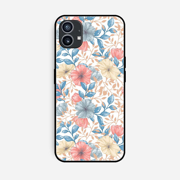 Nothing Phone (1) - Seamless Flower - Premium Printed Glass soft Bumper Shock Proof Case