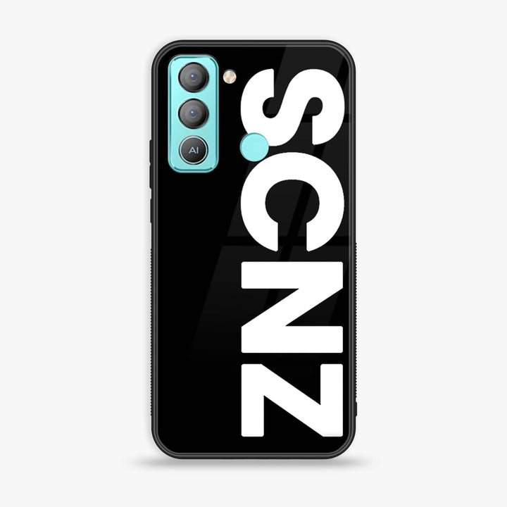 Tecno POP 5 LTE - SCNZ - Premium Printed Glass soft Bumper Shock Proof Case