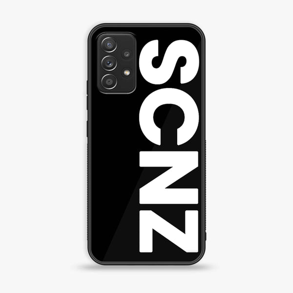 Samsung Galaxy A73 - SCNZ - Premium Printed Glass soft Bumper Shock Proof Case