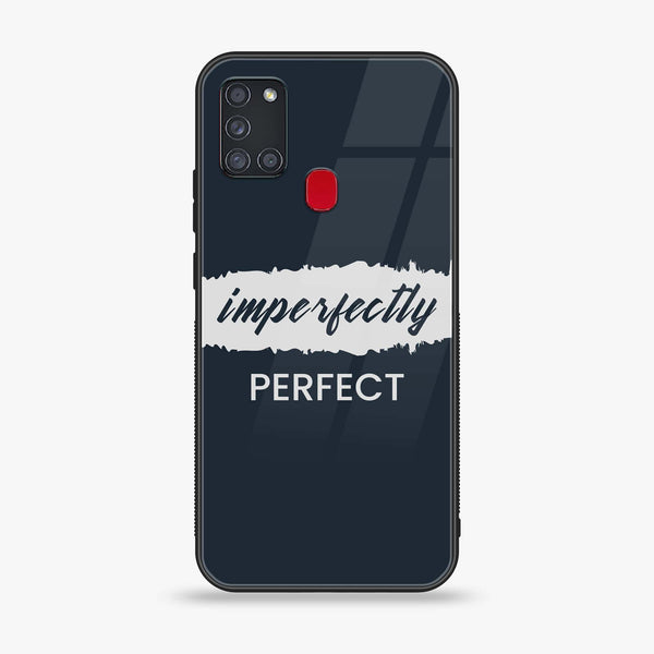 Samsung Galaxy A21s - Imperfectly - Premium Printed Glass soft Bumper Shock Proof Case