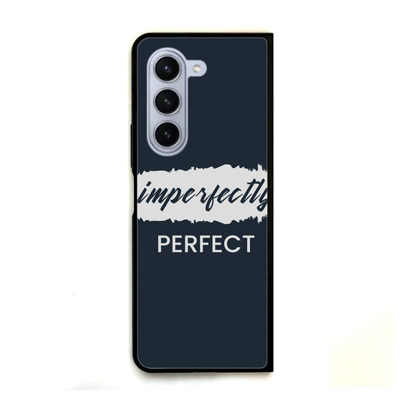 Galaxy Z Fold 5 - Imperfectly - Premium Printed Glass soft Bumper Shock Proof Case