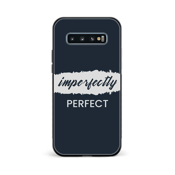 Galaxy S10 Plus - Imperfectly - Premium Printed Glass soft Bumper Shock Proof Case