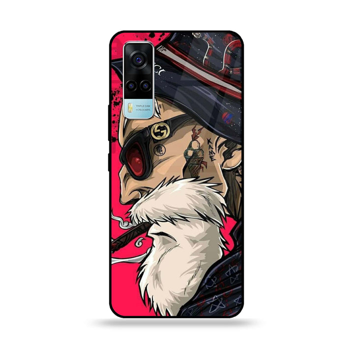 Vivo Y53s 4G - Master Roshi - Premium Printed Glass soft Bumper Shock Proof Case CS-20835
