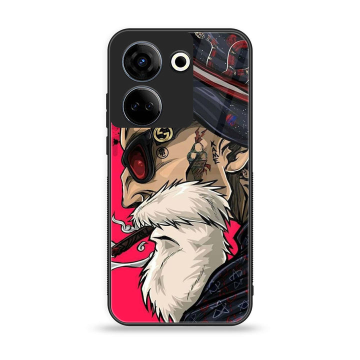 Tecno Camon 20/ 20 pro - Master Roshi - Premium Printed Glass soft Bumper shock Proof Case CS-13065 CS-23126 CS-28492