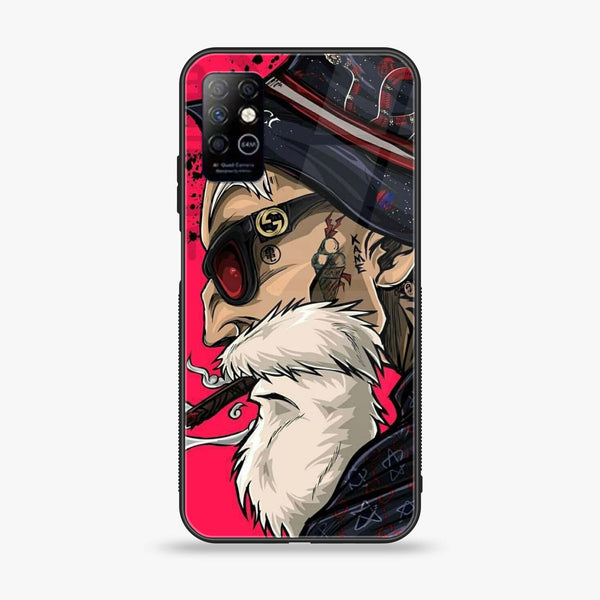 Infinix Note 8 - Master Roshi - Premium Printed Glass soft Bumper Shock Proof Case CS-35447