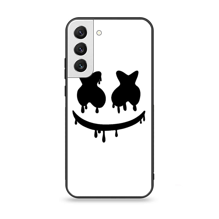 Samsung Galaxy S22 Plus - Marshmello Face - Premium Metal Printed soft Bumper shock Proof Case