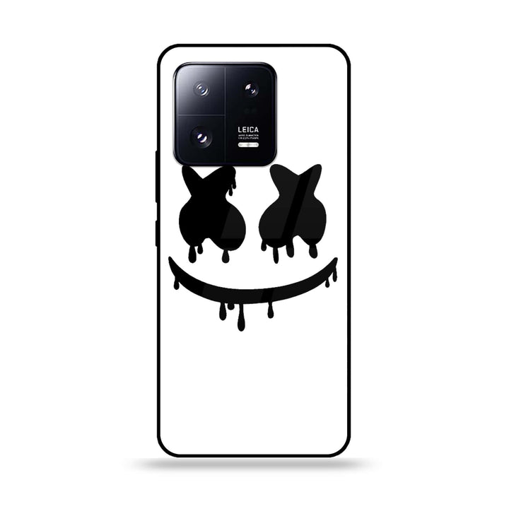 Xiaomi 13 Pro - Marshmello Face - Premium Printed Glass soft Bumper Shock Proof Case