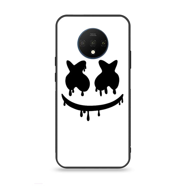 OnePlus 7T - Marshmello Face - Premium Metal Printed soft Bumper Shock Proof Case CS-46208 CS-10762  CS-41398