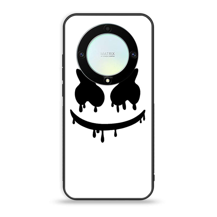 HONOR X9A - Marshmello Face - Premium Printed Glass soft Bumper Shock Proof Case