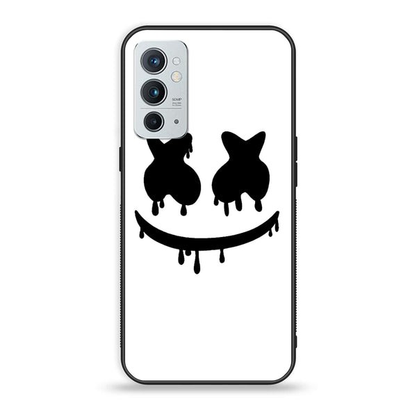 OnePlus 9RT 5G - Marshmello Face - Premium Printed Glass soft Bumper Shock Proof Case