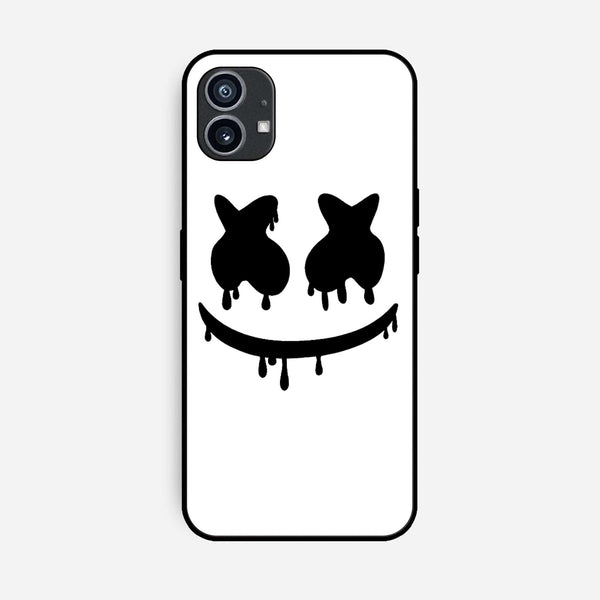 Nothing Phone (1) - Marshmello Face - Premium Printed Glass soft Bumper Shock Proof Case