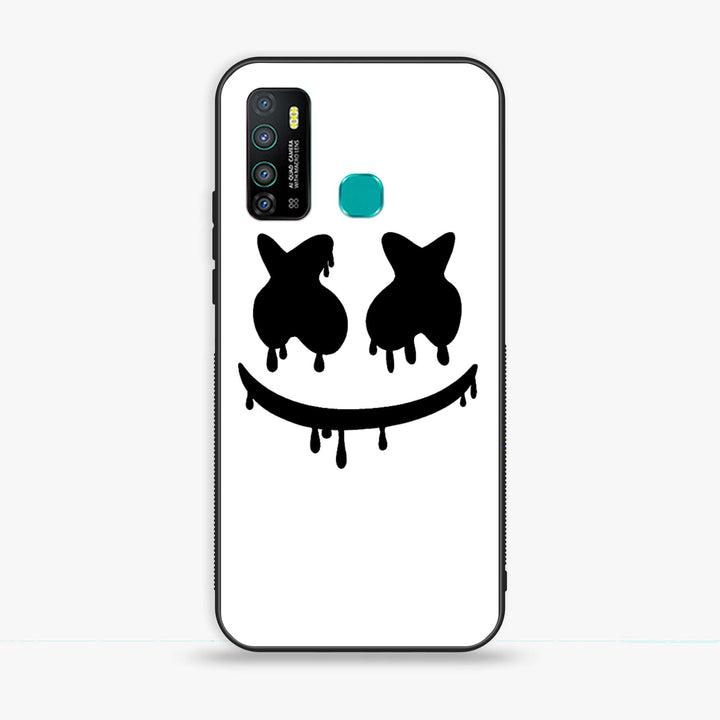 Infinix Hot 9 - Marshmello Face - Premium Metal Printed soft Bumper shock Proof Case