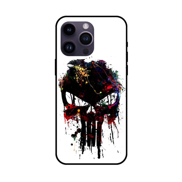 iPhone 12 Pro - Punisher Skull Design - Premium Metal Printed soft Bumper shock Proof Case