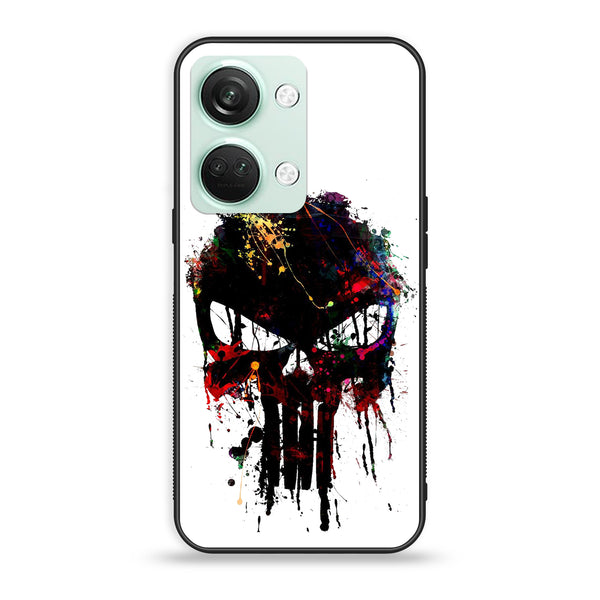 OnePlus Nord 3 5G - Punisher Skull Design - Premium Printed Glass soft Bumper shock Proof Case
