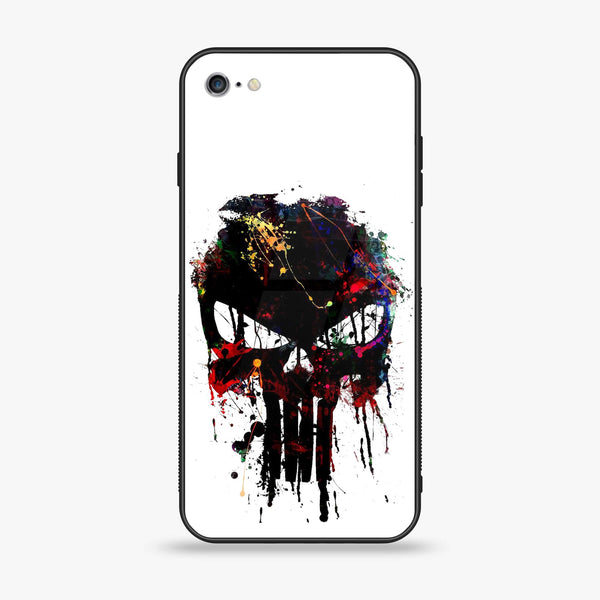 iPhone 6 Plus - Punisher Skull Design - Premium Printed Glass soft Bumper shock Proof Case