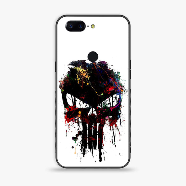 OnePlus 5T - Punisher Skull Design - Premium Metal Printed soft Bumper Shock Proof Case