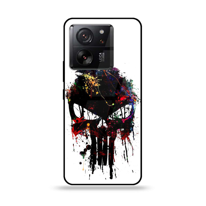 Xiaomi 13T Pro - Punisher Skull Design - Premium Printed Glass soft Bumper Shock Proof Case