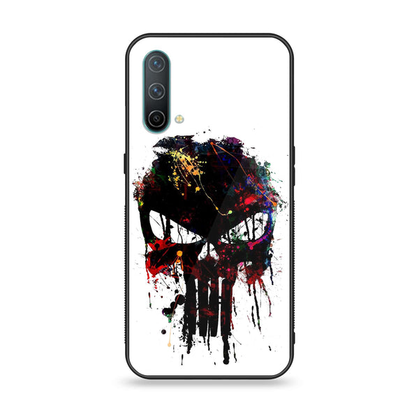 OnePlus Nord CE 5G - Punisher Skull Design - Premium Metal Printed soft Bumper Shock Proof Case