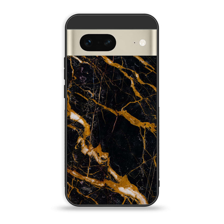 Google Pixel 7a  - Golden Black Marble - Premium Printed soft Bumper Shock Proof Case  CS-45386